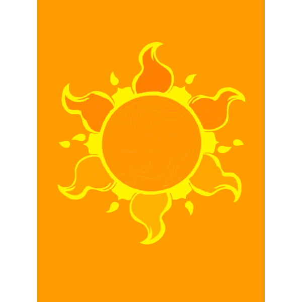 Yellow Tribal Sun